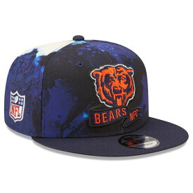 ニューエラ メンズ 帽子 アクセサリー Chicago Bears New Era 2022 Sideline 9FIFTY Ink Dye Snapback Hat Navy