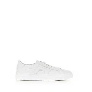 サントーニ メンズ スニーカー シューズ White Leather Sneaker BIANCO