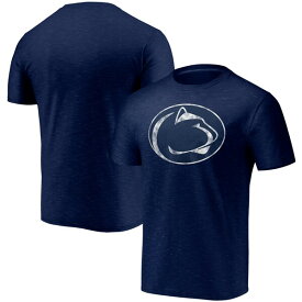 ファナティクス メンズ Tシャツ トップス Penn State Nittany Lions Fanatics Branded Classic Primary Logo SpaceDye TShirt Navy