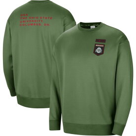 ナイキ レディース パーカー・スウェットシャツ アウター Ohio State Buckeyes Nike Women's Military Collection AllTime Performance Crew Pullover Sweatshirt Olive