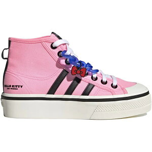 adidas AfB_X fB[X Xj[J[ yadidas Nizza Platform Mid Hello Kitty And Friends (Women's)z TCY US_7(24.0cm) Pink Glow/Core Black/Bright Royal