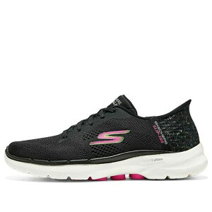Skechers �X�P�b�`���[�Y ���f�B�[�X �X�j�[�J�[ Black/Pink/Multicolor �y(WMNS) Skechers Go Walk 6 Slip In 'Black Multicolor' 124627-BKMT�z �T�C�Y US_9(26.0cm)