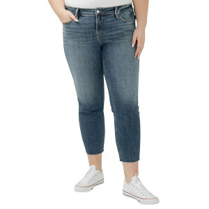 �V���o�[�W�[���Y ���f�B�[�X �f�j���p���c �{�g���X Plus Size Elyse Mid Rise Comfort Fit Ankle Straight Jeans Serenade