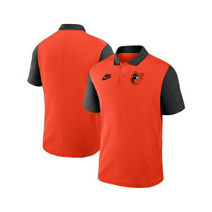 �i�C�L �����Y �V���c �g�b�v�X Men's Orange/Black Baltimore Orioles Cooperstown Collection Color Block Victory Performance Polo Shirt Orange, Black