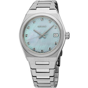 �Z�C�R�[ ���f�B�[�X �r���v �A�N�Z�T���[ Women's Diamonds Silver Stainless Steel Bracelet Watch, 34mm Mother Of Pearl