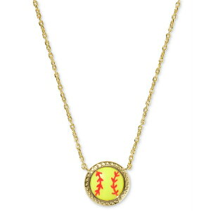 PhXRbg fB[X lbNXE`[J[Ey_ggbv ANZT[ 14k Gold-Plated Magnesite Softball 19" Pendant Necklace Gld Chartr