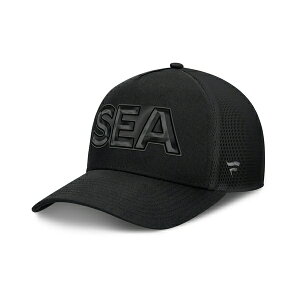 �t�@�i�e�B�N�X �����Y �X�q �A�N�Z�T���[ Men's Black Seattle Kraken Authentic Pro Road Team Code Trucker Adjustable Hat Black