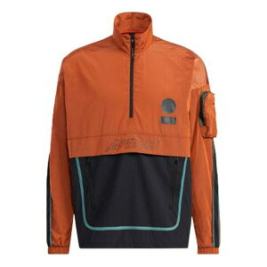 adidas AfB_X Y Xj[J[ yadidas Ub Wb Anorak Casual Sports Colorblock Stand Collar Jacket Orange GP0844z TCY US_M_XS
