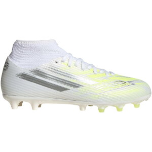 adidas �A�f�B�_�X ���f�B�[�X �X�j�[�J�[ �yadidas F50 Sparkfusion Club Mid Cut FG/AG White Iron Metallic Hi-Res Yellow (Women's)�z �T�C�Y US_6(23.0cm) Cloud White/Iron Metallic/Hi-Res Yellow