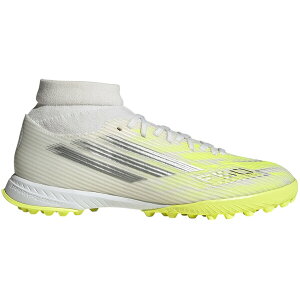 adidas �A�f�B�_�X ���f�B�[�X �X�j�[�J�[ �yadidas F50 Sparkfusion League Mid Cut TF Born for Goals Pack (Women's)�z �T�C�Y US_9(26.0cm) Cloud White/Iron Metallic/Hi-Res Yellow