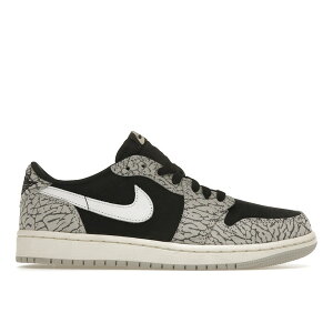 Jordan �W���[�_�� ���f�B�[�X �X�j�[�J�[ �yJordan 1 Retro Low OG Black Cement (Women's)�z �T�C�Y US_W_12 Black/Muslin/Tech Grey/White/Sail