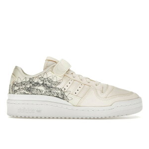 adidas �A�f�B�_�X ���f�B�[�X �X�j�[�J�[ �yadidas Forum 84 Low Jumbled Stitch (Women's)�z �T�C�Y US_7(24.0cm) Wonder White/Cream White/Cloud White