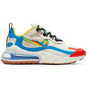 Nike �i�C�L ���f�B�[�X �X�j�[�J�[ �yNike Air Max 270 React Brand Heritage (Women's)�z �T�C�Y US_6.5(23.5cm) Sail/Blue-Red-Yellow
