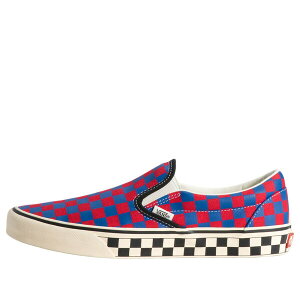 Vans �o���Y �����Y �X�j�[�J�[ �yVans Classic Slip-On Checkerboard 'Red Blue' VN000DAHRDB�z �T�C�Y US_8.5(26.5cm)