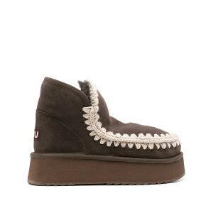 ���E ���f�B�[�X �u�[�c �V���[�Y Mini eskimo boots Brown