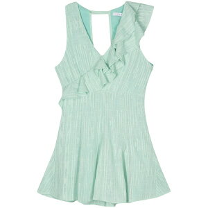 �C�� ���f�B�[�X �����s�[�X �g�b�v�X Adely cotton mini dress Green