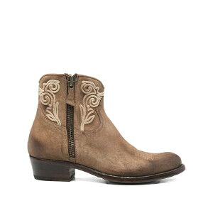 �_�~�[ ���f�B�[�X �u�[�c �V���[�Y Flower-embroidered boots Brown