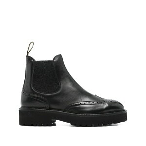 �h���J���Y ���f�B�[�X �u�[�c �V���[�Y Elastic-panel brogue boots Black