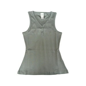 �J���o���N���C�� ���f�B�[�X �J�b�g�\�[ �g�b�v�X V-neck buttoned ribbed vest Grey
