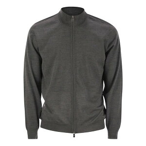 �t�F�f�[�� �����Y �J�[�f�B�K�� �A�E�^�[ Open knitted zip cardigan Grey