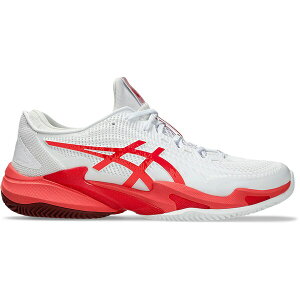 ASICS �A�V�b�N�X �����Y �X�j�[�J�[ �yASICS Court FF 3 Novak Clay White Electric Red�z �T�C�Y US_M_15 White/Electric Red