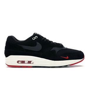 Nike �i�C�L �����Y �X�j�[�J�[ �yNike Air Max 1 Mini Swoosh Bred�z �T�C�Y US_9(27.0cm) Black/Oil Grey-University Red