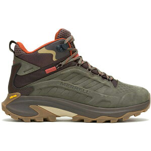 Merrell ������ �����Y �X�j�[�J�[ �yMerrell Moab Speed 2 Leather Mid Waterproof Olive�z �T�C�Y US_M_15 Olive