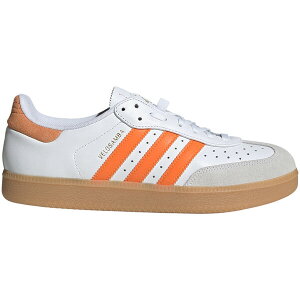 adidas �A�f�B�_�X �����Y �X�j�[�J�[ �yadidas Velosamba Leather White Pure Orange�z �T�C�Y US_10.5(28.5cm) Cloud White/Pure Orange/Gold Metallic