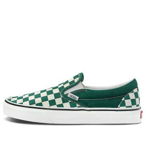 Vans �o���Y �����Y �X�j�[�J�[ �yVans Classic Slip-On 'Checkerboard - Green' VN0A4U382NH�z �T�C�Y US_7.5(25.5cm)