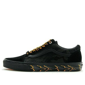 Vans �o���Y �����Y �X�j�[�J�[ �yHuaTunan x Vans Old Skool Low-top Sneakers Black Unisex VN000ZDFBLK�z �T�C�Y US_5(23.0cm)