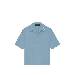 �A�~�� �����Y �V���c �g�b�v�X Collar camp shirt Blue