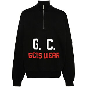 �W�[�V�[�f�B�[�G�X �����Y �p�[�J�[�E�X�E�F�b�g�V���c �A�E�^�[ Logo-print half-zipped sweatshirt Black