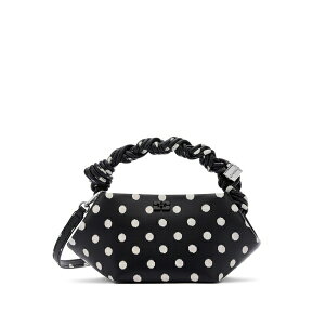 �K�j�[ ���f�B�[�X �g�[�g�o�b�O �o�b�O Mini bow polka-dot tote bag Black