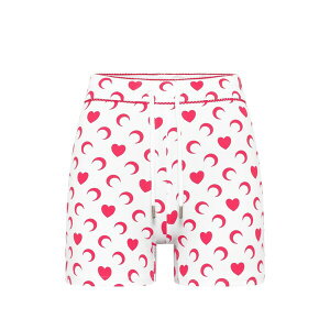 �}���[�� �Z�� ���f�B�[�X �J�W���A���p���c �{�g���X Moon heart mini shorts White