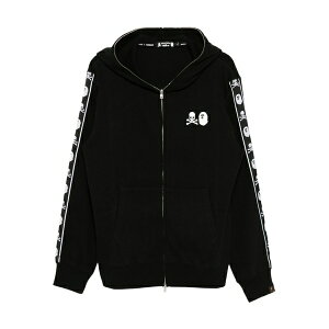 �}�X�^�[�}�C���h�E�W���p�� �����Y �p�[�J�[�E�X�E�F�b�g�V���c �A�E�^�[ X bape logo print hoodie Black
