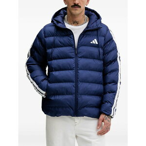 �A�f�B�_�X �����Y �W���P�b�g���u���]�� �A�E�^�[ Hooded 3-stripes jacket Blue