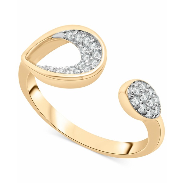 ラップド レディース リング アクセサリー Diamond Cut-Out Cuff Ring (1/6 ct. in 14k Gold,  Created for Macy's Yellow Gold