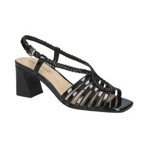 C[W[Xg[g fB[X T_ V[Y Women's Topaz Square Toe Sandals Black Patent