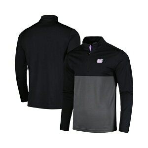 ���x���E�F�A �����Y T�V���c �g�b�v�X Men'sBlack NHL 2023 Hockey Fights Cancer Pursue Logo Quarter-Zip T-Shirt Black