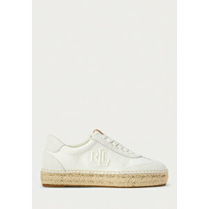 ラルフローレン レディース スニーカー シューズ LUIZE CANVAS & SUEDE ESPADRILLE SNEAKER - Trainers - snow white/bianco