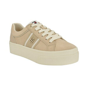 g~[ qtBK[ fB[X Xj[J[ V[Y Women's Badria Logo Lace-Up Plaftorm Sneakers Light Natural