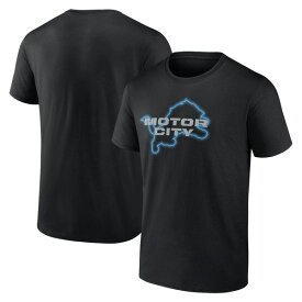 ファナティクス メンズ Tシャツ トップス Detroit Lions Fanatics Branded Motor City Muscle TShirt Black