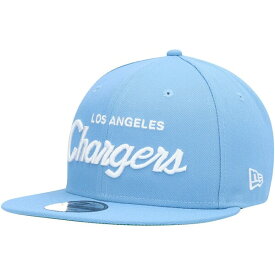 ニューエラ メンズ 帽子 アクセサリー Los Angeles Chargers New Era ScriptOriginal Fit 9FIFTY Snapback Hat Powder Blue