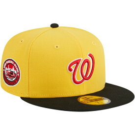ニューエラ メンズ 帽子 アクセサリー Washington Nationals New Era Grilled 59FIFTY Fitted Hat Yellow/Black