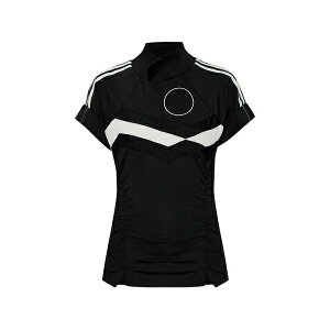 �A�f�B�_�X ���f�B�[�X T�V���c �g�b�v�X Three-stripe-sleeve t-shirt Black