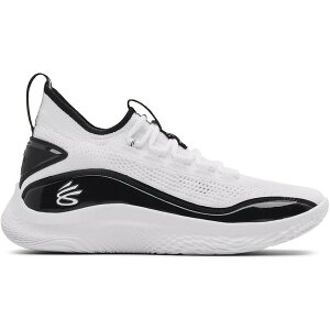 Under Armour �A���_�[�A�[�}�[ �����Y �X�j�[�J�[ �yUnder Armour Curry Flow 8 NM White Black�z �T�C�Y US_7.5(25.5cm) White/Black