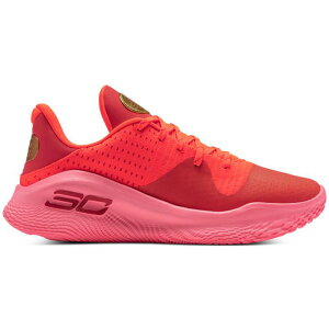 Under Armour �A���_�[�A�[�}�[ �����Y �X�j�[�J�[ �yUnder Armour Curry 4 Low FloTro Flooded�z �T�C�Y US_12(30.0cm) Red/Pink