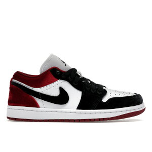 Jordan �W���[�_�� ���f�B�[�X �X�j�[�J�[ �yJordan 1 Low SE Velvet Black Toe (Women's)�z �T�C�Y US_8.5(25.5cm) Black/White/Team Red/Black