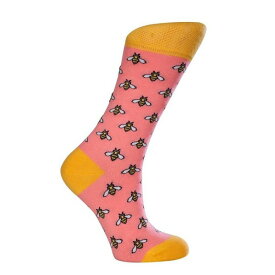 ラブ ソック カンパニー レディース 靴下 アンダーウェア Women's Bee W-Cotton Novelty Crew Socks with Seamless Toe Design, Pack of 1 Pink