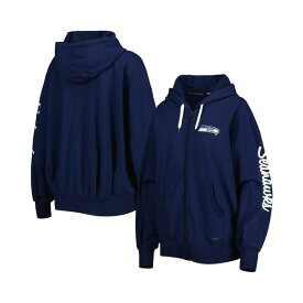 エムエスエックスバイミカエルストラハン レディース パーカー・スウェットシャツ アウター Women's College Navy Seattle Seahawks Emerson Full-Zip Hoodie Navy